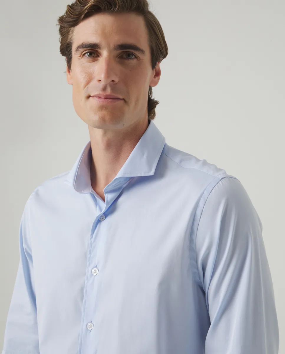 Camisa Classic pinzas Organic Celeste - Image 3
