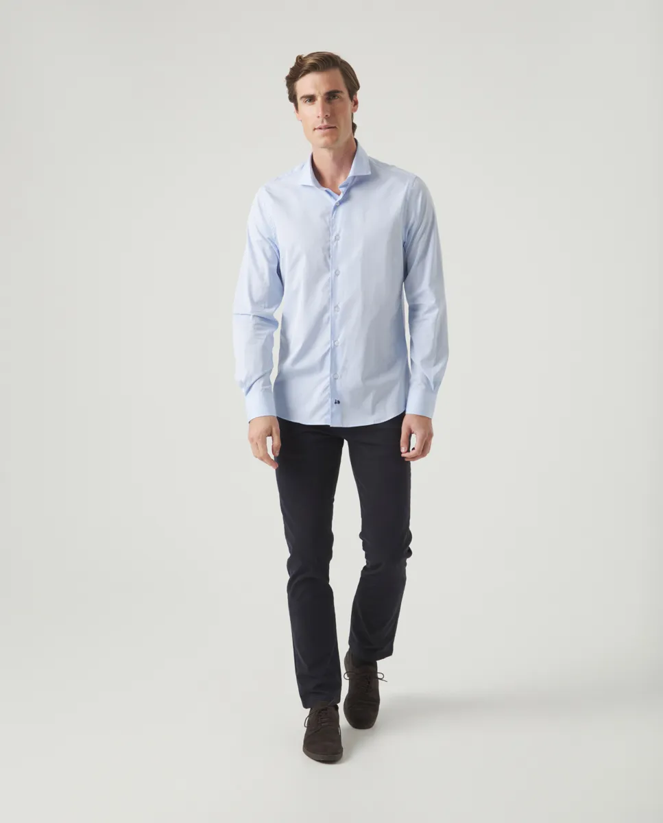 Camisa Classic pinzas Organic Celeste - Image 5
