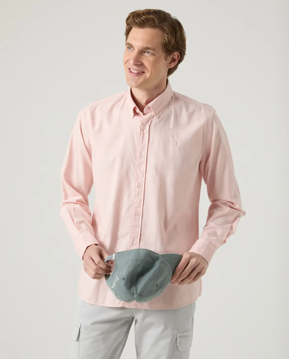 Camisa Estructura Pinpoint Rosa Palo - Image 6
