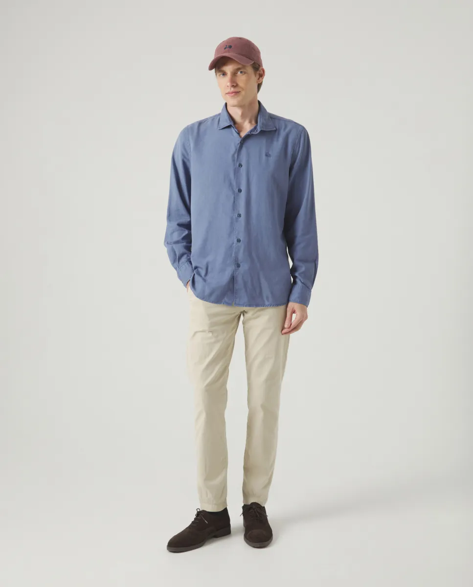 Camisa Forest Tencel Linen Azul Denim - Image 4
