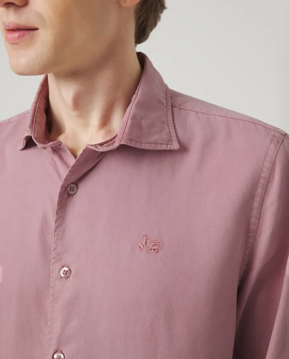 Camisa Forest Tencel Linen Burdeos - Image 2