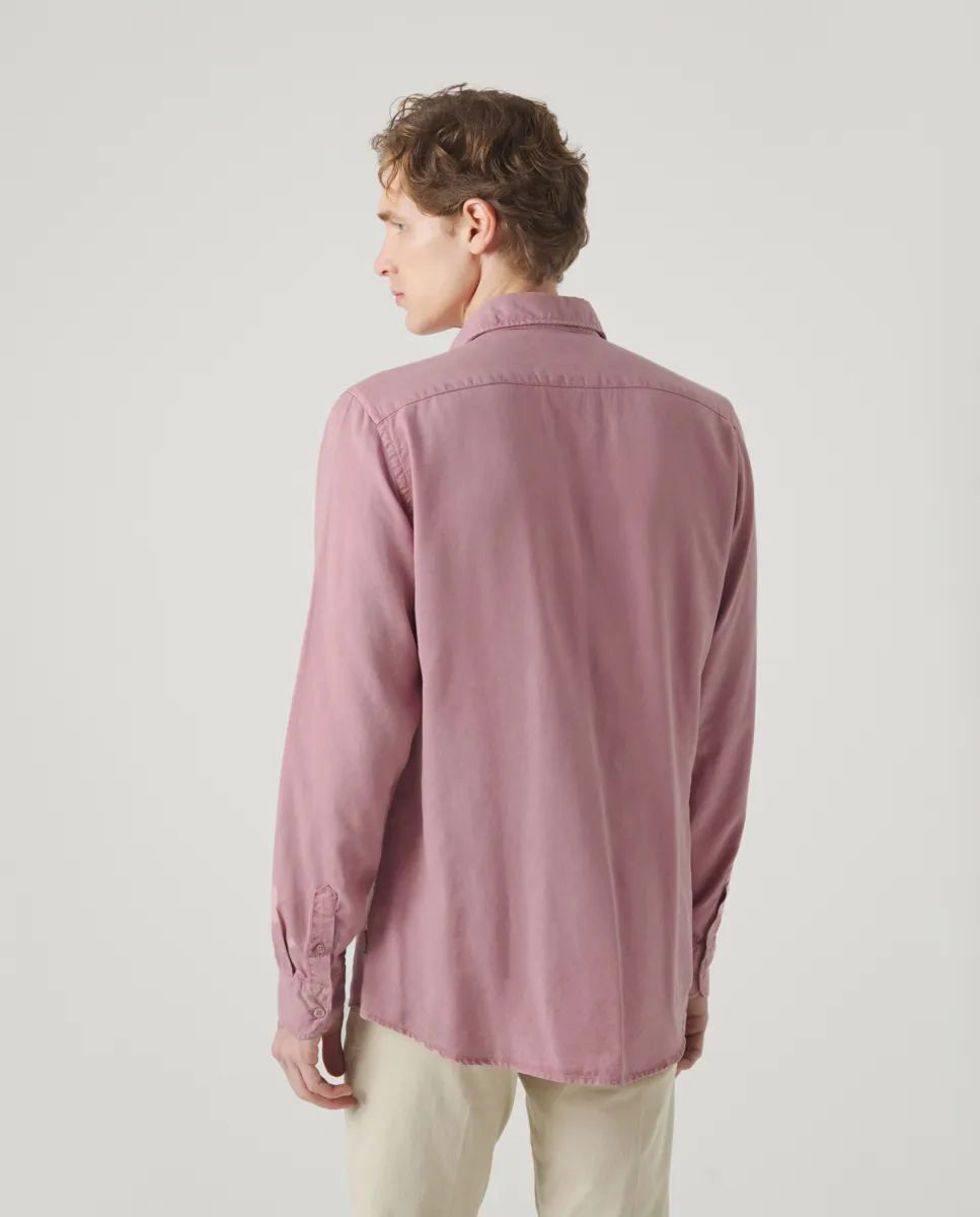 Camisa Forest Tencel Linen Burdeos - Image 3