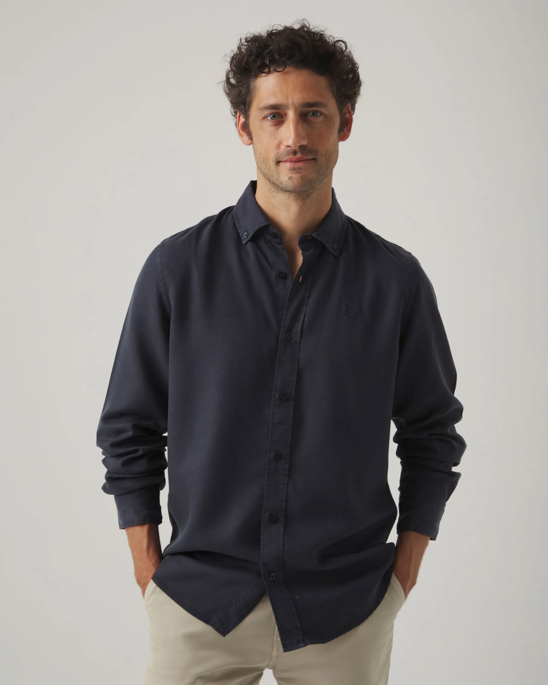 Camisa Forest Tencel Marino