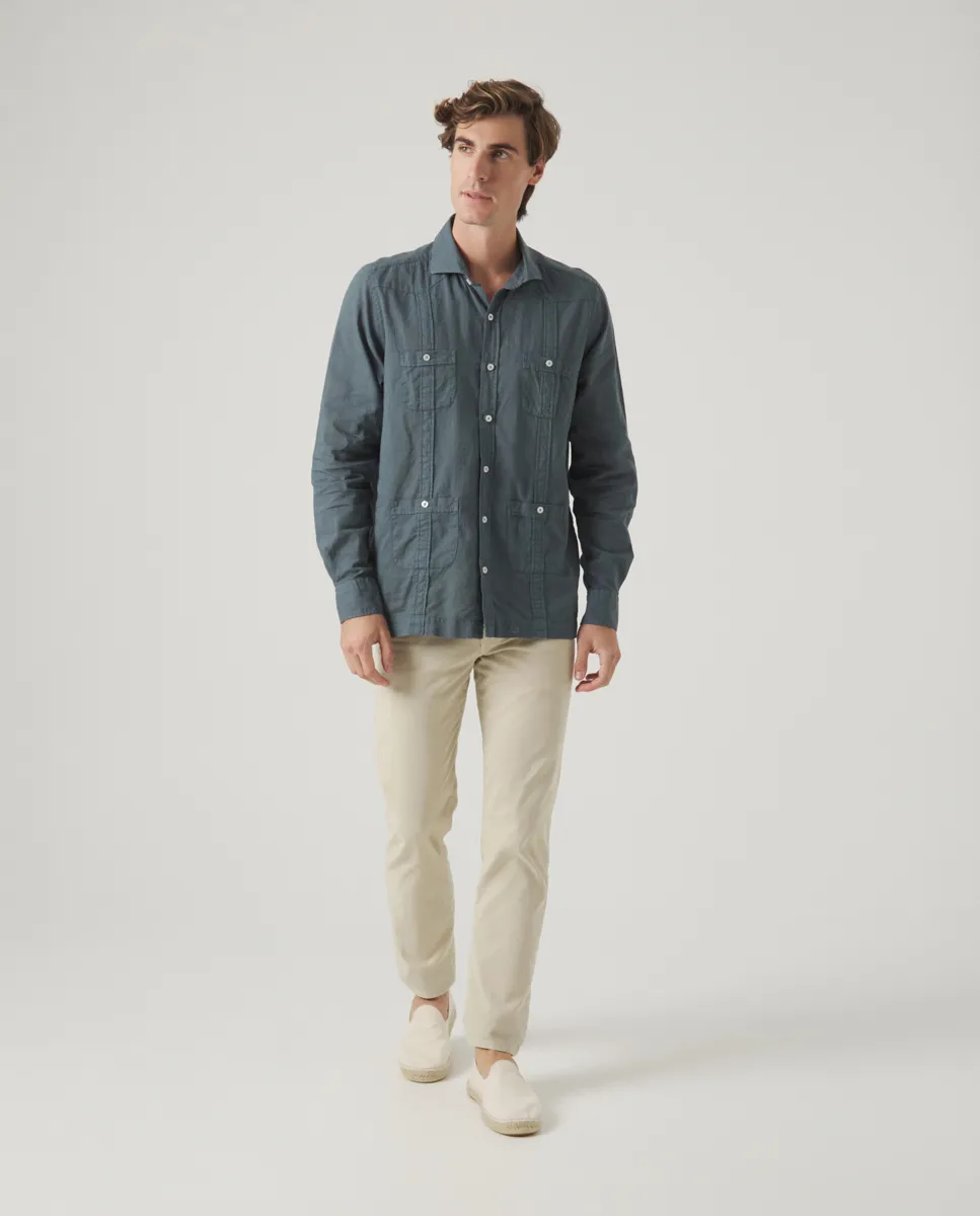 Camisa Guayabera Li-Co Marino - Image 4