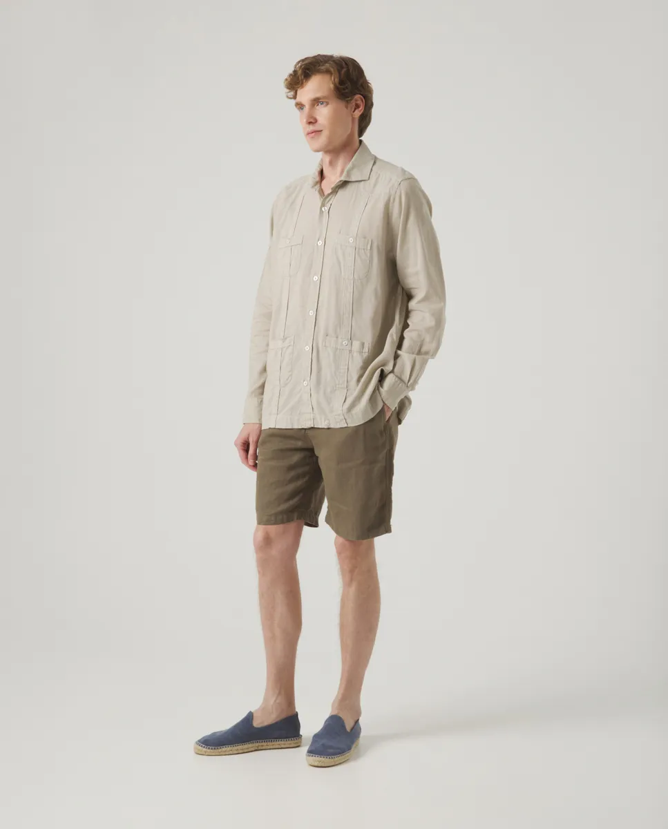 Camisa Guayabera Li-Co Marrón Topo - Image 4