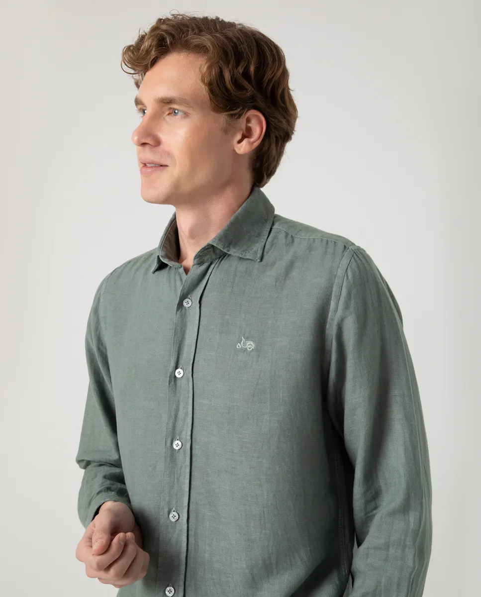 Camisa Linen Khaki - Image 3