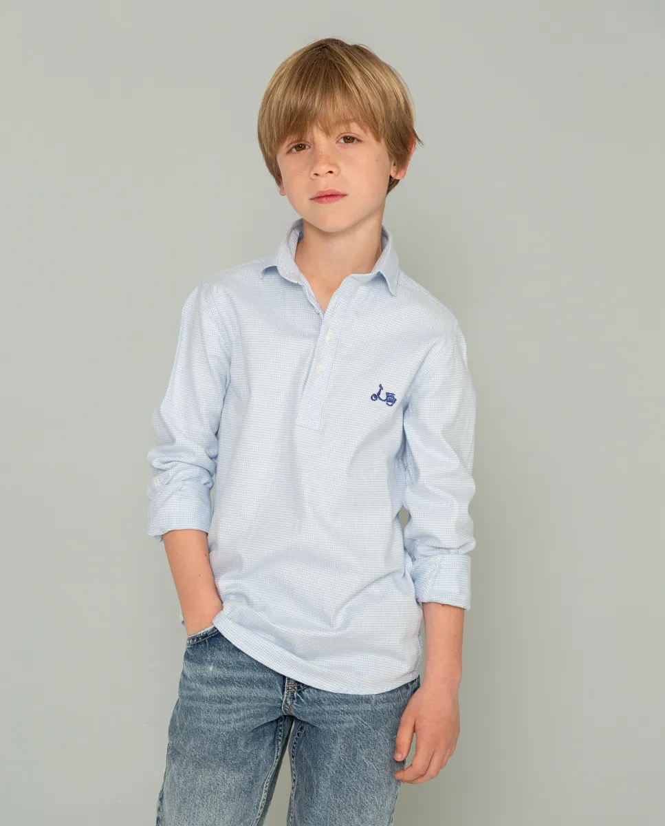 Camisa Niño Polera Gallo Celeste