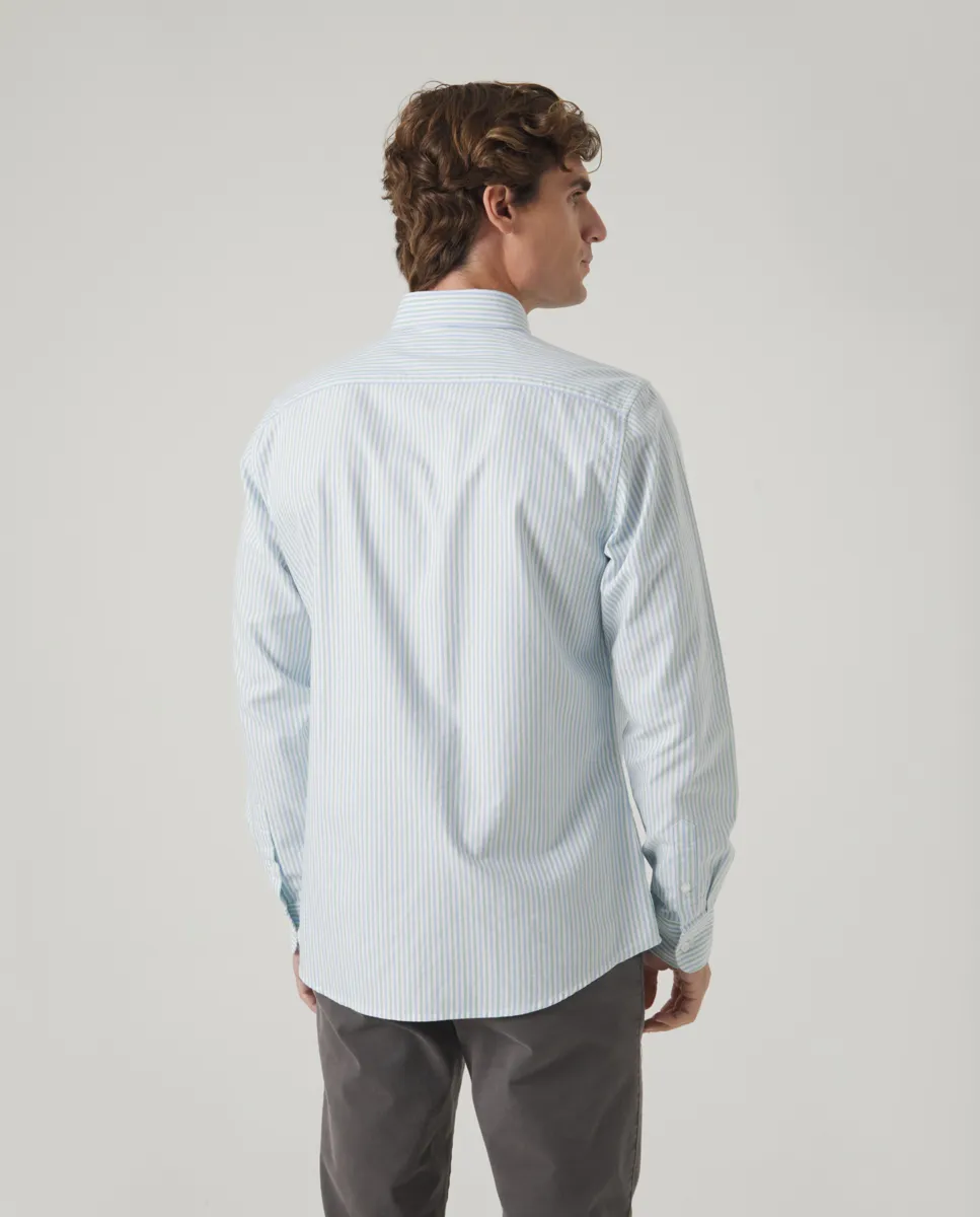 Camisa Oxford Rayas Verde - Image 3