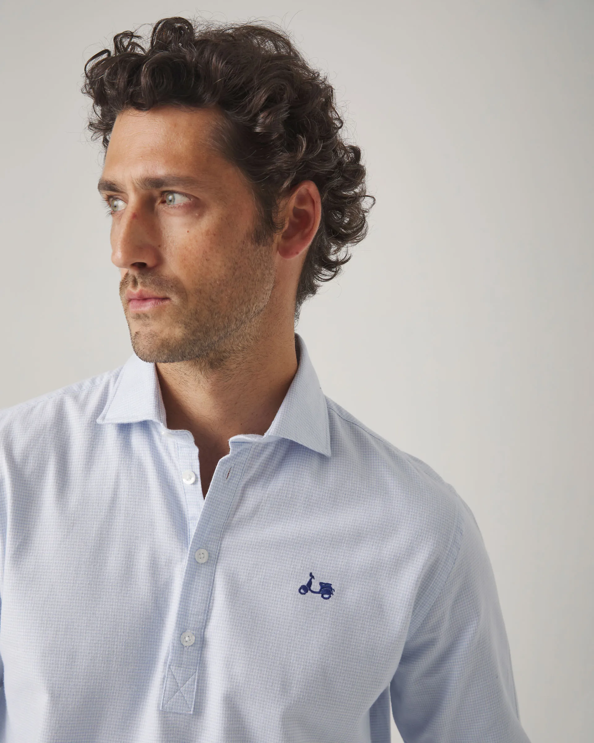Camisa Polera Gallo Celeste - Image 2