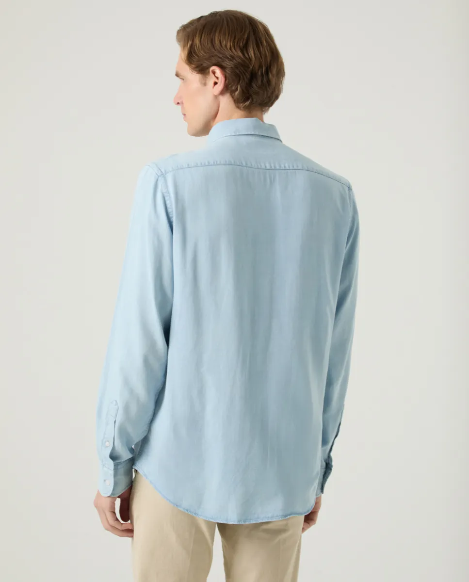 Camisa Tencel Denim Claro - Image 4