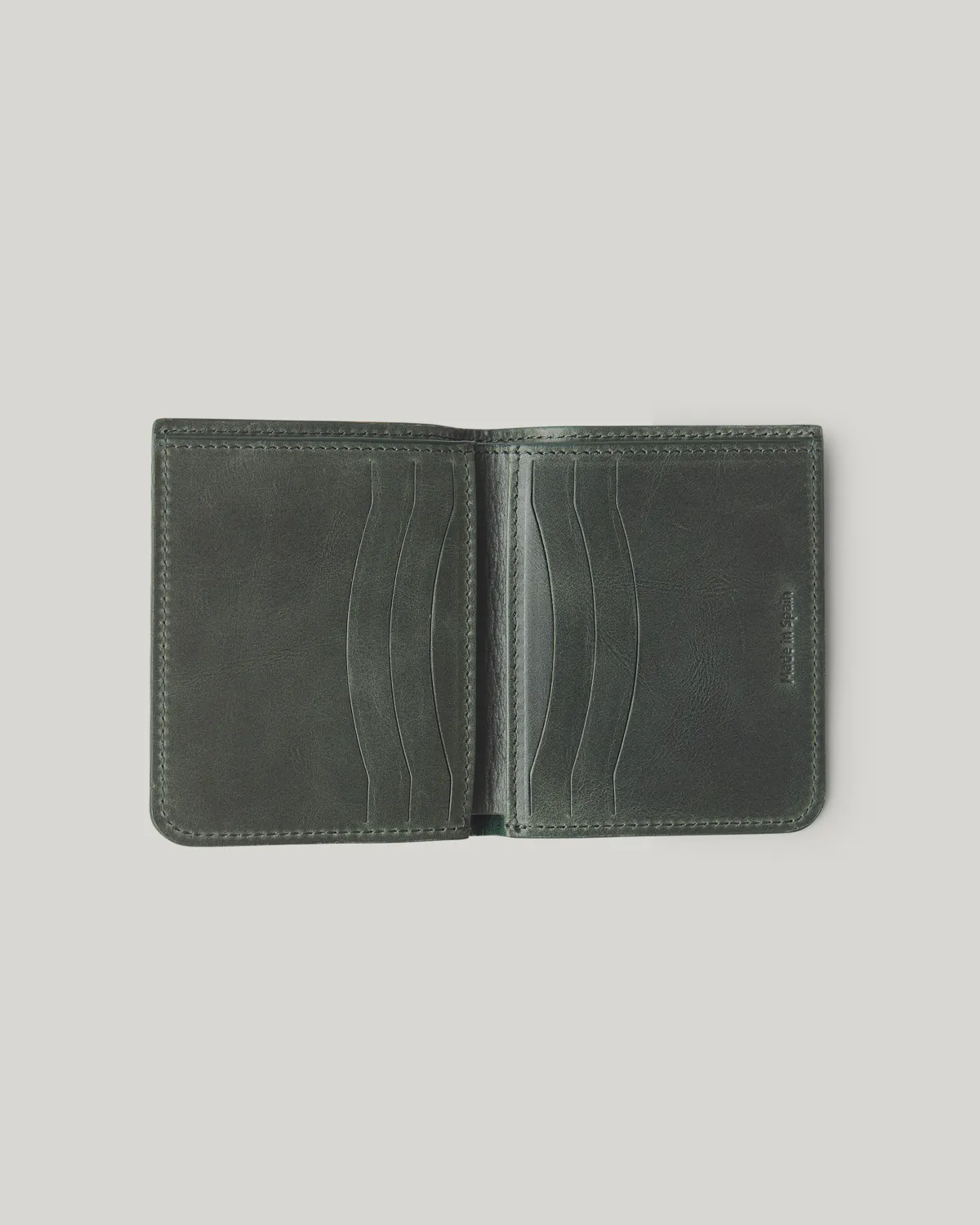 Cartera piel mate verde - Image 3