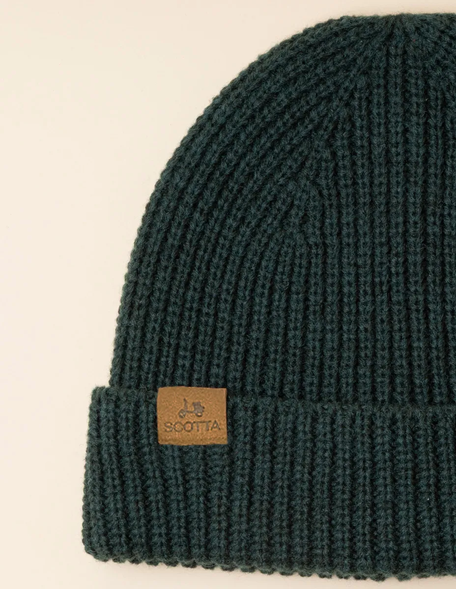 Gorro canalé verde botella - Image 2