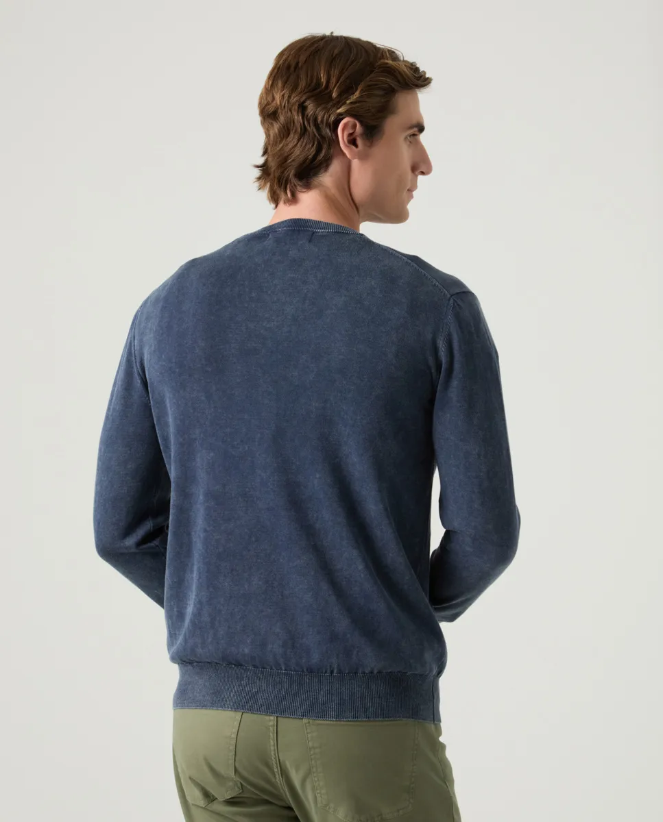 Jersey Lavado Crew Neck Cotton Marino - Image 3