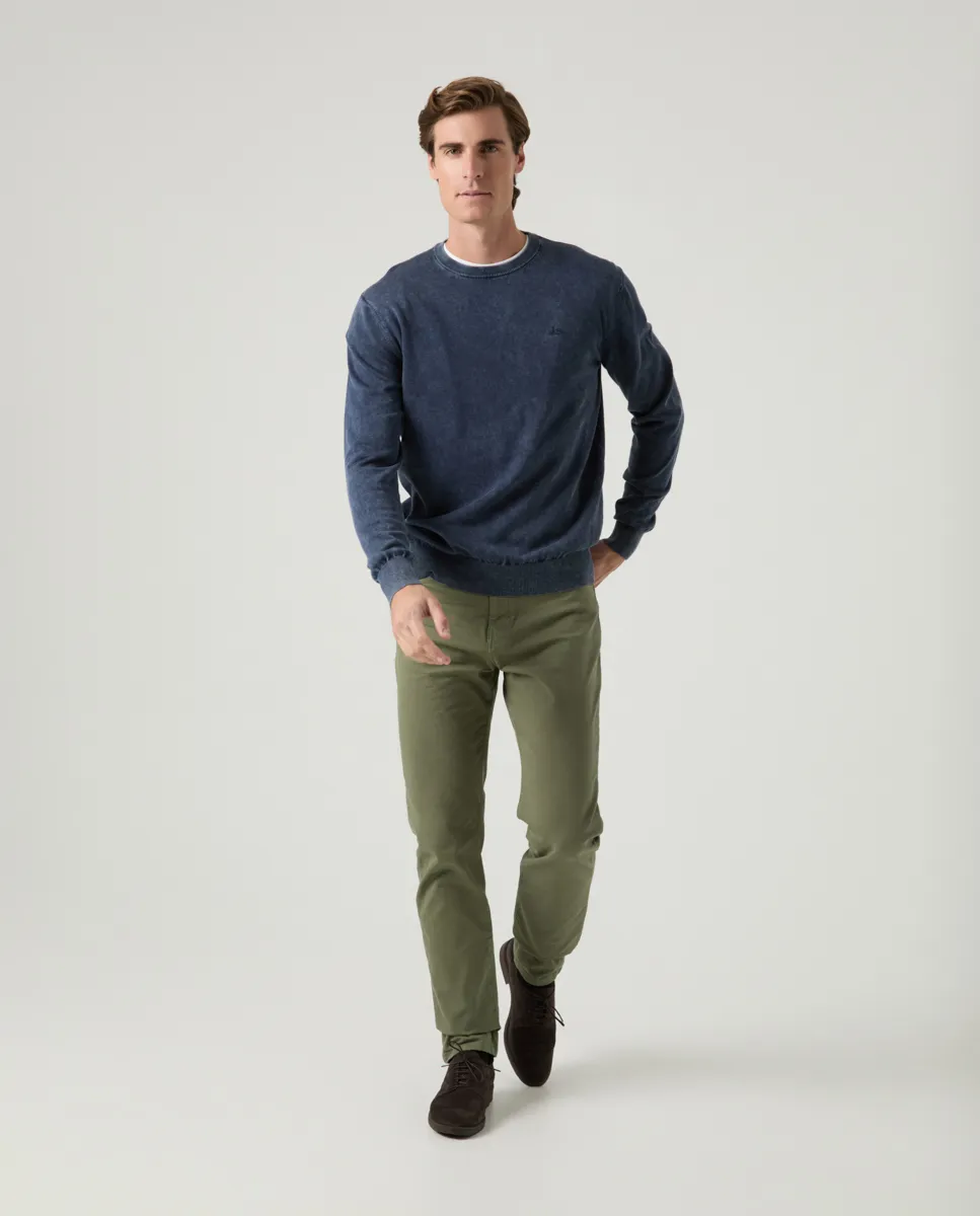 Jersey Lavado Crew Neck Cotton Marino - Image 4
