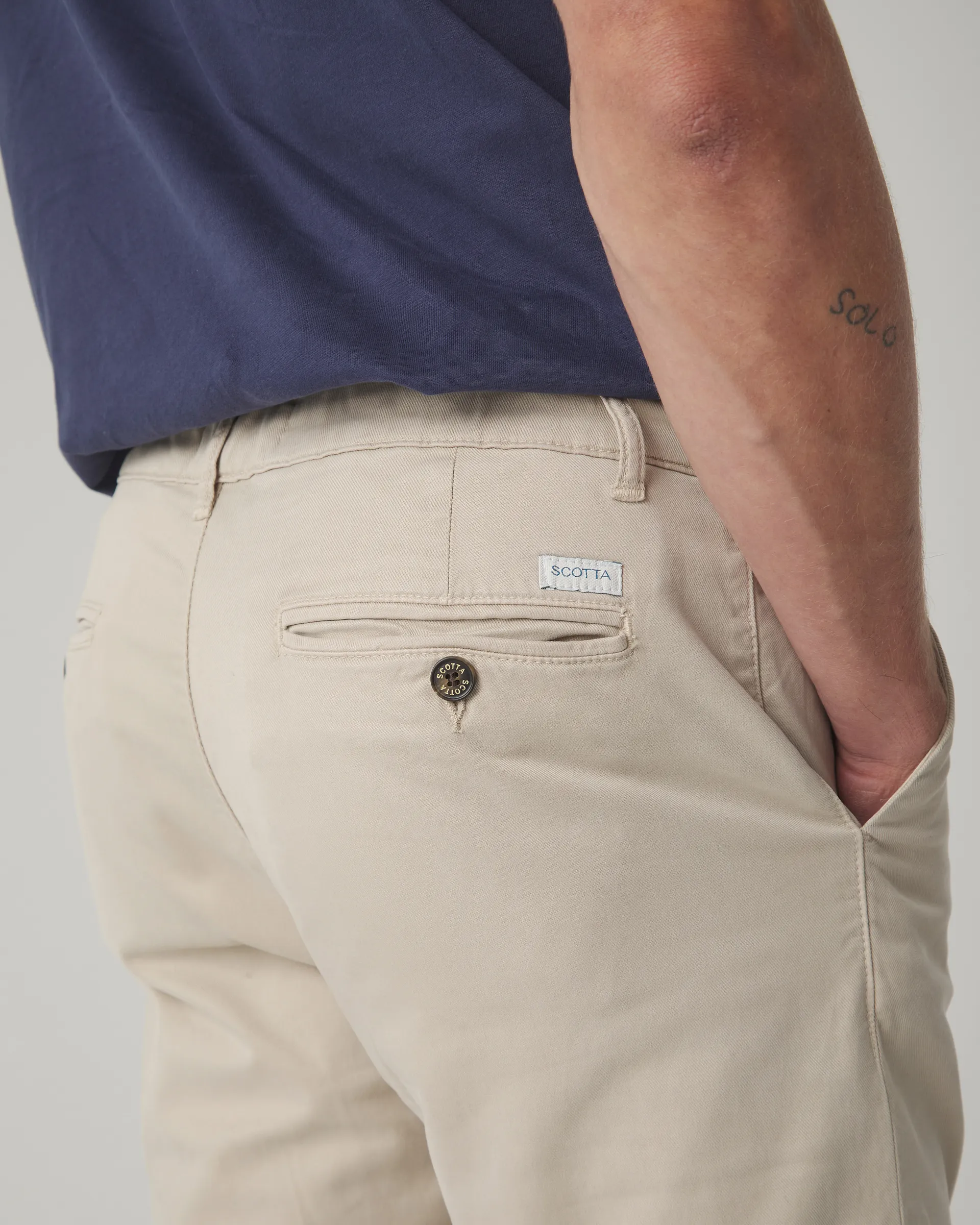 Pantalón Jogging Garment Dyed Beige - Image 3