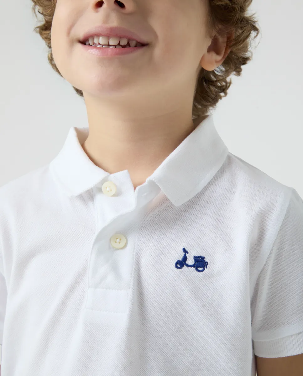 Polo Niño Classic Blanco - Image 3