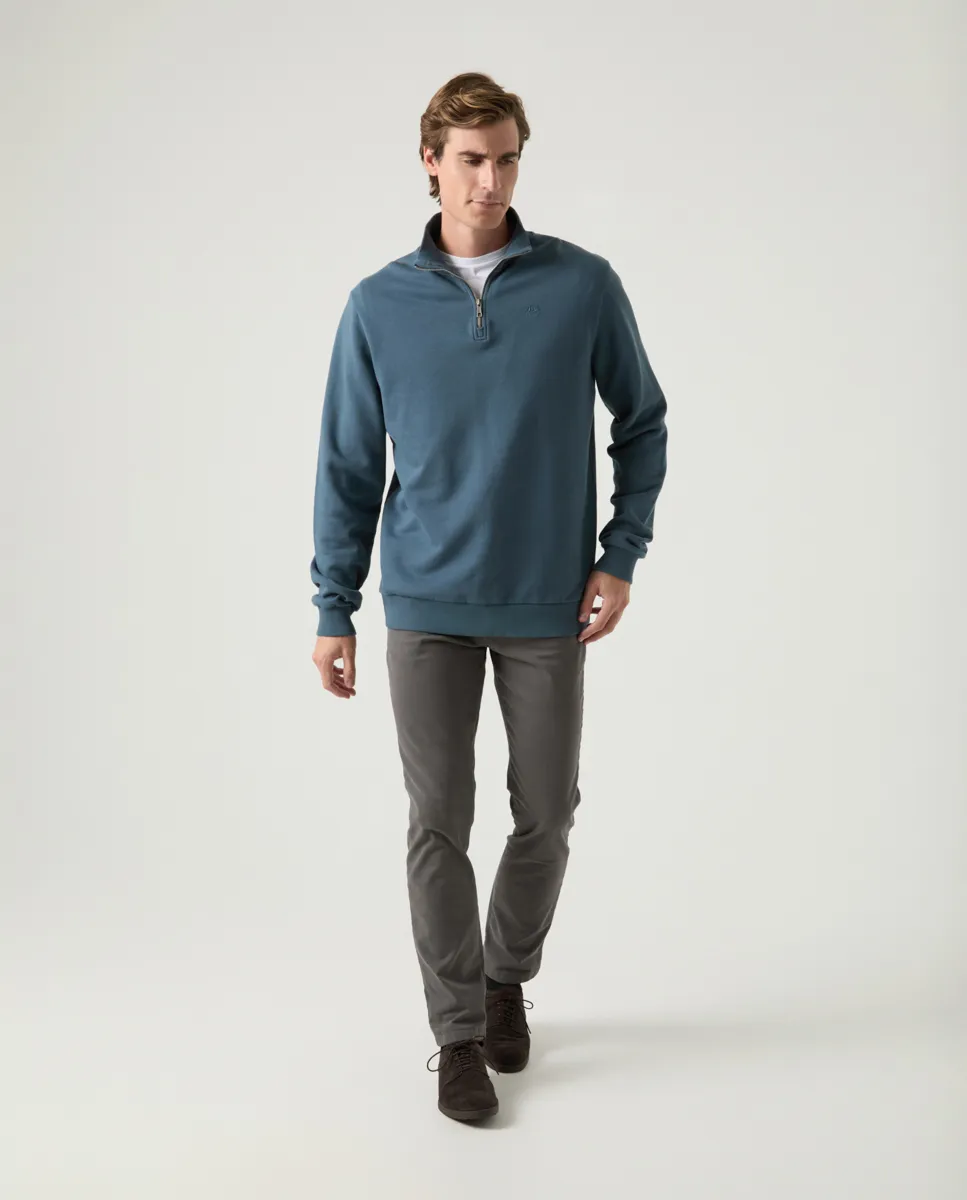Sudadera Zip Azul Grisáceo - Image 4